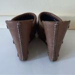 See By Chloe  Wood Heel Wedge Leather Brown Shoes EU 39 Photo 6