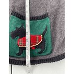 S5 Timberlea Scotish Dog Ramie‎ Cotton Cardigan Sweater Gray Size M Photo 3