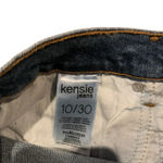 Kensie The Ella High Rise Straight Leg Jeans Raw Hem Vintage Luxe Blue 10/30 Photo 5