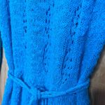 Vintage Marisa Christina Elegant Nubby Knit Blue Sweater Dress L Secretary Retro Size L Photo 5