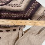 Eddie Bauer Merino Wool Blend Sweater Cardigan Womens Size L Cream Brown V-Neck Photo 3