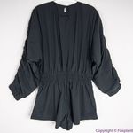 Free People New ‎ Movement Black Tracksuit Shorts Romper Long Sleeves, M Photo 9
