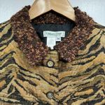 Coldwater Creek  Vest Animal Stripes Lightweight Tapestry Jacquard Mobwife Photo 8