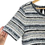 Tory Burch Blue Multi Tweed Sweater Dress Cotton Linen Blend, Size Small Photo 6