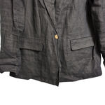 Quince 100% European Linen Blazer Black L Single Button Relaxed Fit Size L Photo 1