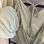 Peach Love California Elegant Green Ruched Dress Photo 4