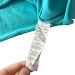 Alphalete  Womens M Short Sleeve Boxy Crop Top Aqua Blue Pump Cover Oversized New Photo 6