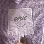 Aerie  V Neck Sweatshirt Purple Size S Photo 2