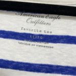 American Eagle  Blue & White Striped Slouchy Tee Shirt Womens XL Beachy Oversized Photo 4
