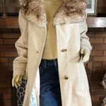 Country Pacer VINTAGE 1970'S BEIGE WOOL AND SHEARLING TRIM COAT (18) Photo 0
