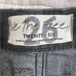 Free People We The Free 100% Cotton Black Wash High Rise Jean Shorts w/ Fringe Hem - 26 Photo 3