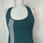 Splits59  Dark Green Racerback Mesh Stripe Tank Top‎ Size Medium Photo 2