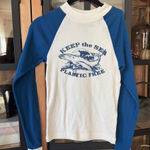 Urban Outfitters  mock neck baby tee long sleeve raglan whale save ocean top Photo 0