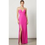 Amanda Uprichard Cherri Strapless Gown, Hot Pink, Large Photo 2