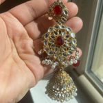 Indian Bollywood Style Gold Plated Wedding Fashion Bridal Jewelry Necklace Set Red Photo 5