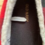 Old Navy Red and Black Plaid Women’s Slip Ons Photo 2