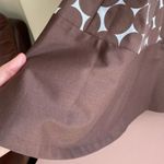 Nine West Brown and White Polka Dot Fit & Flare Dress, Belted Dress, Size 12 Photo 7