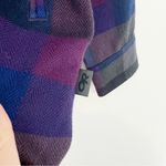 Outdoor Research Feedback Plaid Flannel Hooded BlackBerry Plaid Size XS Blue Photo 3