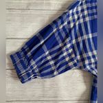 ZARA  Linen-Cotton Blend Blue Gingham Check Shirt Dress with Drawstring Waist Photo 11