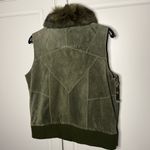 wilson's leather  Suede Patchwork Camo Vest w/ Faux Fur Collar Photo 11