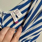 Blue and White Fitted Peplum Top with Sailor Collar (653) Size undefined Photo 1