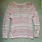 Charming Charlie Coastal Casual Open Crochet Knit Sweater Medium Photo 1