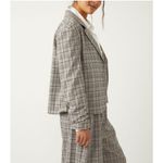 Free People  Cali Plaid Blazer L‎ Photo 2