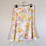 Ann Taylor Vintage 90s White Yellow Pink Floral Skirt Womens 2 Fairy Core Girly Photo 5
