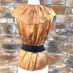 BCBG MaxAzria Metallic Belted Top Photo 10