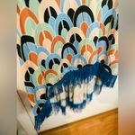 $695 CARA CARA Loretta Dress Geo Dew Moss Sz Small New Blue Photo 5