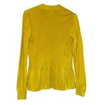 August Silk  Green Ruffle Hem Open Cardigan Sweater Size L Olive Green Butterfly Photo 3