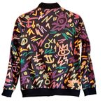 Adidas Originals Black Bomber Jacket with Vibrant Design Photo 3