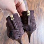 Fendi • Suede & Mesh Cage Sandals platform chocolate brown leather Photo 6