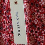 Max Studio Women's Rust Floral Prairie Mini Dress Boho Long Sleeve Size Medium Photo 7