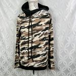 7th Ray  Camo Waffle Knit Long Sleeve Hoodie Top Size M‎ Photo 2