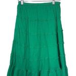 Bobbie & Brooks VINTAGE Bobbie Brooks Peasant Tiered Ruffle Midi Skirt in Green Size S Photo 6