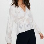 Aritzia Sheer Wilfred Peplum Blouse Photo 1