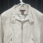 Bandolino COPY - White 100% leather women’s jacket  size extra large USED Photo 4