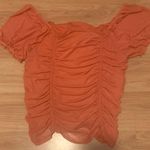 Orange Ruffle Top Size XL Photo 0