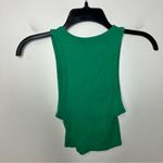 ZARA  green ribbed cropped tank top women’s size small‎ casual bright trendy Photo 1