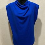 Boohoo  Cowl Neck Crepe Shoulder Pad Blouse Photo 0
