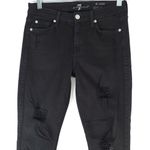 7 For All Mankind  B(air) Black Denim The Ankle Skinny Women's Size 25 Photo 1