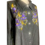 NWT Quacker Factory By Jeanne Bice
Halloween Witch Hat button down Blouse 2X Black Photo 3