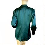 HOUSE OF HARLOW 1960 GREEN SATIN COCKTAIL BLAZER (M) Size M Photo 2