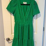 Anthropologie Green Eyelet Somerset Mini Dress | M Photo 1