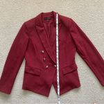 White House | Black Market Dark Red Blazer Suit Jacket Double Breasted Size 8 EUC Photo 3