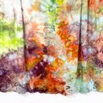 Studio 1940 Plus Size 14/16 Skirt Handmade Tie Dye Eyelet Hem Green Orange 1339 Photo 5