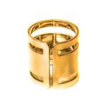 Sam Edelman NEW - Chic & Modern Gold Polished Wide Cuff Ring Adjustable Size 5-8 Photo 2