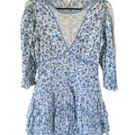 Love Shack Fancy Marquise Mini Dress in Blue Jay Song Photo 4