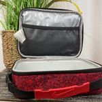 Nike Red & Black Zip Close Hard Shell Square Insulated Strap Bag Photo 5